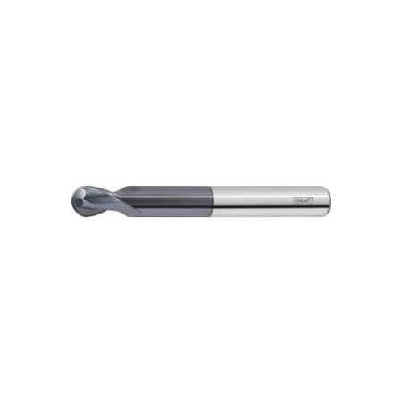 Holex Solid Carbide Ball Nose End Mill, TiAlN Coated, 5 mm 207154 5